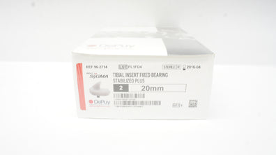 DePuy 96-2714 Stabilized Plus Tibial Insert 2 x 20mm x 64mm x 43mm (x)